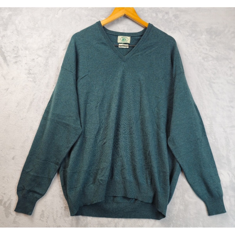 McCulley's Highlands NC Green 100% Cashmere Tunic Sweater Made in Scotland XXL